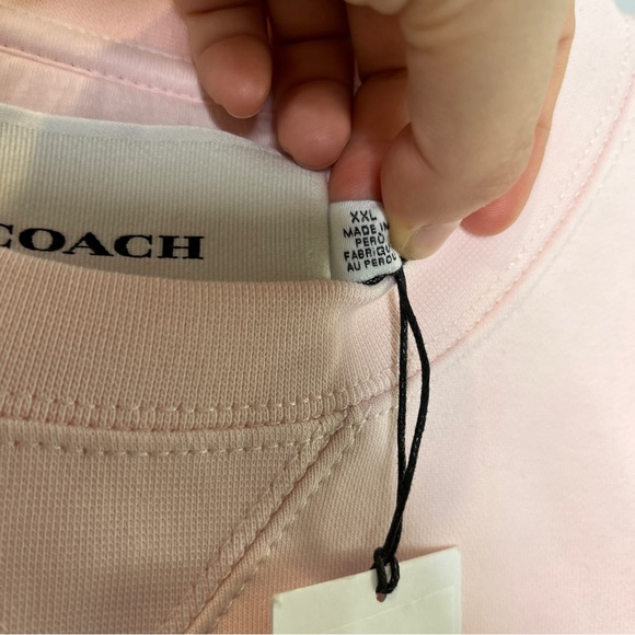 Coach pink skiing motif sweater sweatshirt style size XXL NWT - Picture 8 of 9